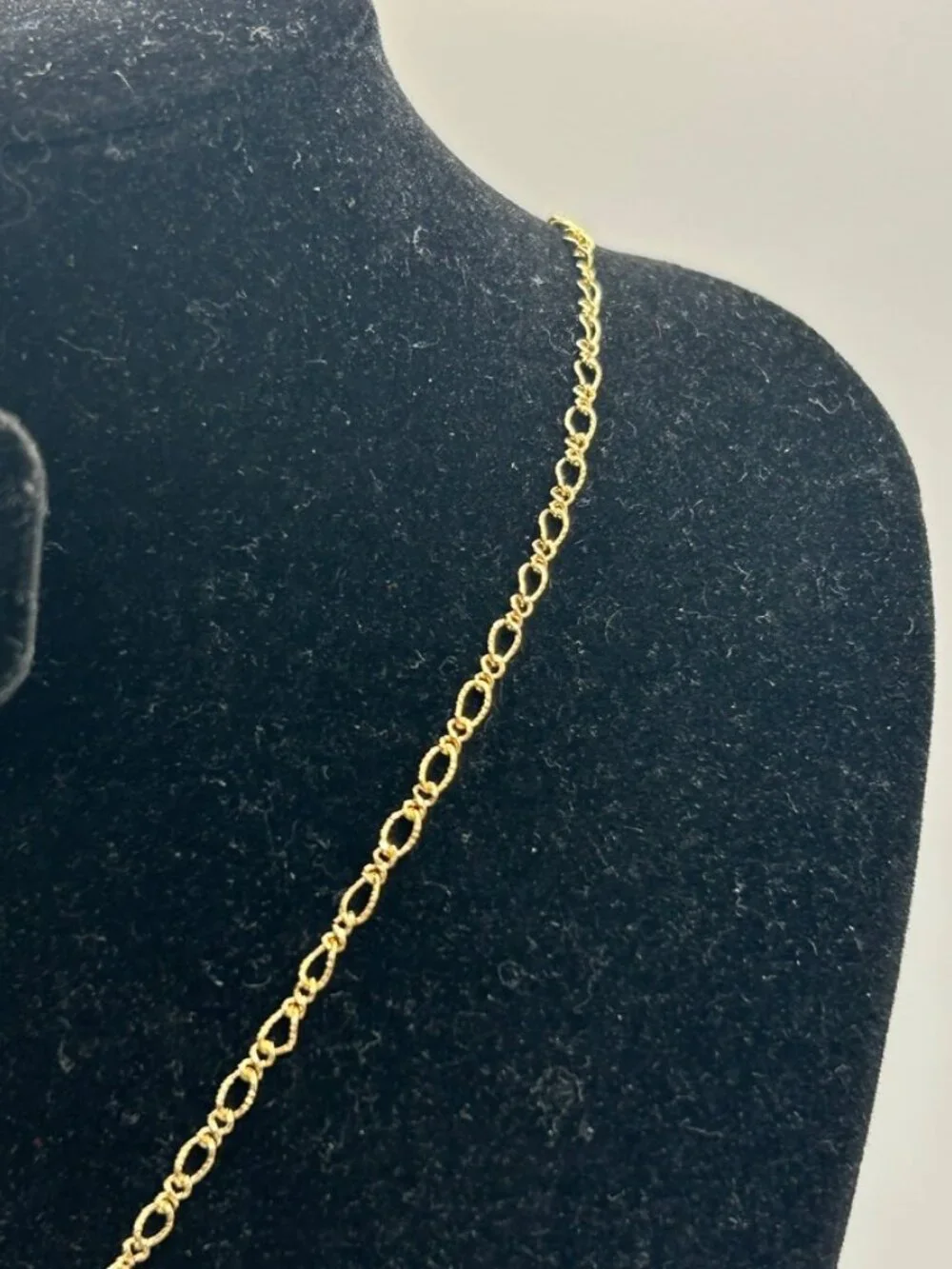 Vintage Openwork Gold Cross Real Gold Figaro Chain Plated Stainless Steel